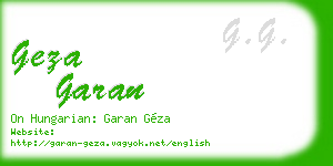 geza garan business card